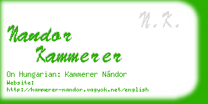 nandor kammerer business card